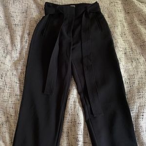 Aritzia Wilfred Tie-Front Pants (Black)